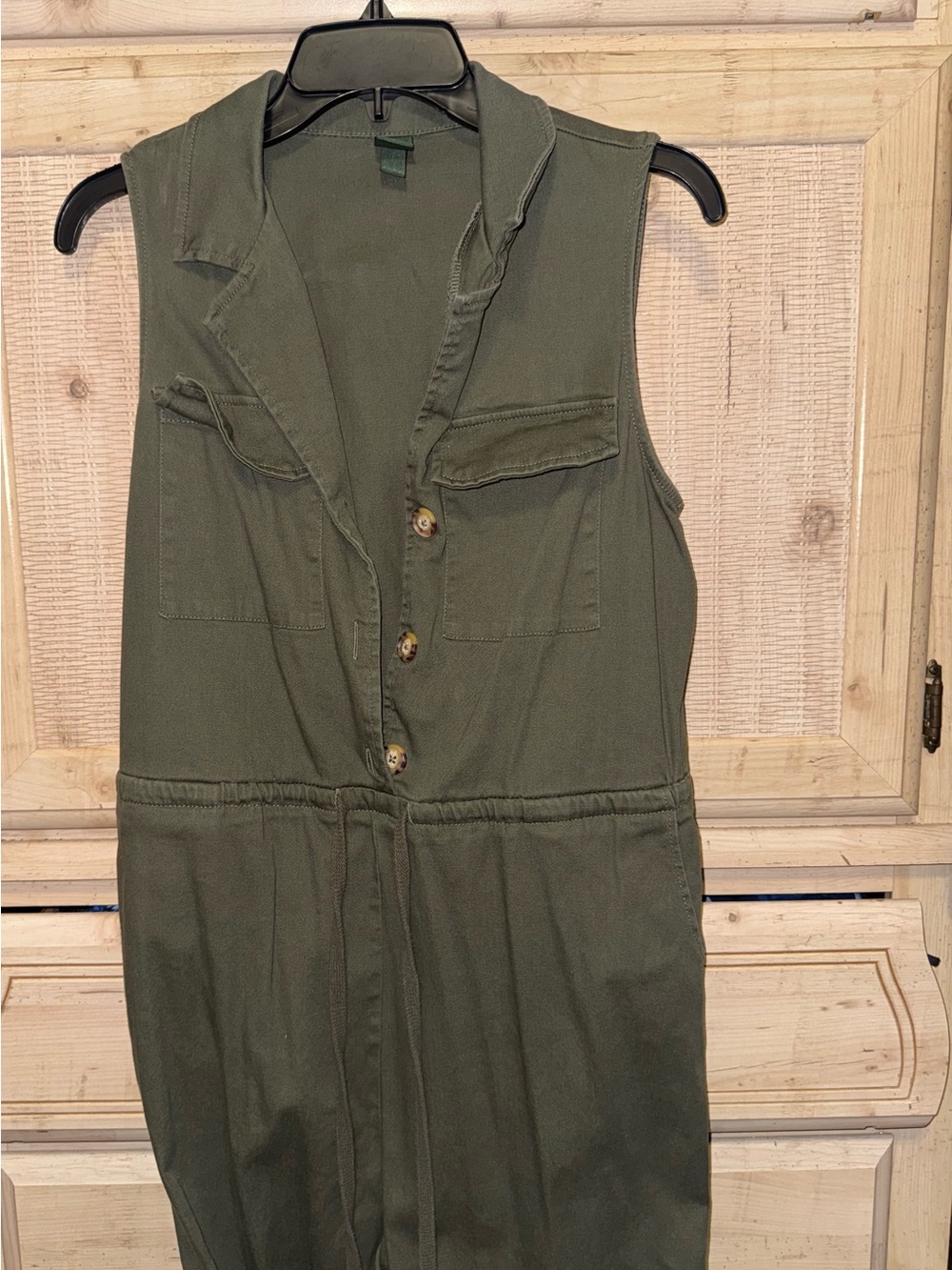 wild fable Olive Green Sleeveless Utility Jumpsuit
